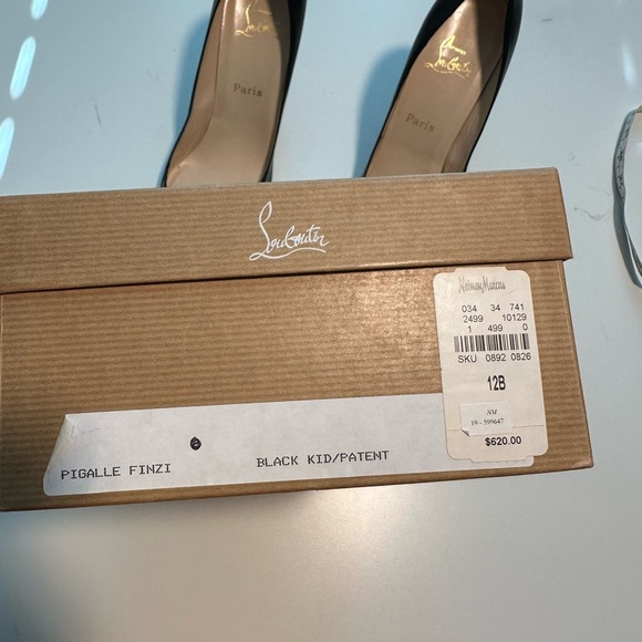 Authentic louboutin pigalle finzi Black patent heel Size 42 - Picture 6 of 6